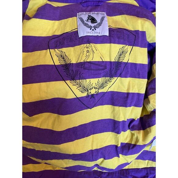 KAPPA womens bomber jacket purple and yellow coat small xs lakers - Picture 4 of 5